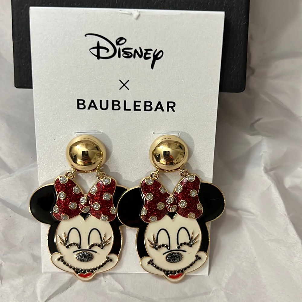 New Disney X Baublebar Minnie Mouse Earrings